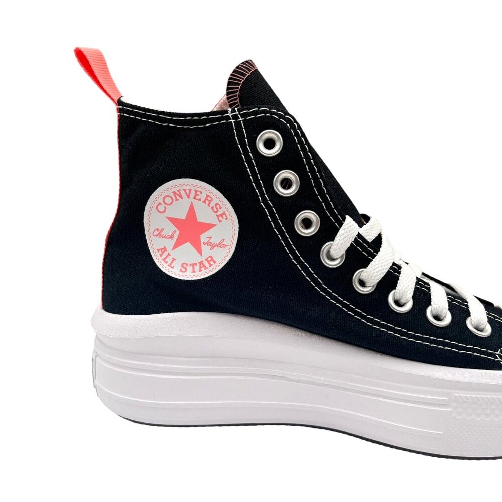Converse Chuck Taylor All Star Move Youth Girls Platform Sneakers Size 6 Black - Picture 16 of 16